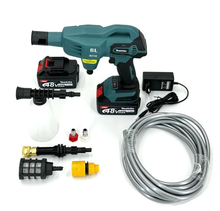 Аккумуляторная бесщеточная мойка Makita Hw33 ( 48V 6Ah 40 бар) Ручная автомойка Макита с 2 АКБ портативная