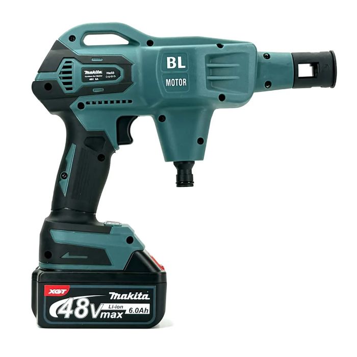 Аккумуляторная бесщеточная мойка Makita Hw33 ( 48V 6Ah 40 бар) Ручная автомойка Макита с 2 АКБ портативная