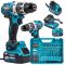 Аккумуляторный бесщеточный шуруповерт Makita DHP501RTE (48V, 6Ah) Шуруповерт ударный Макита 13 мм с насадками в кейсе