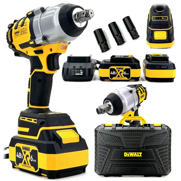 Гайковерт акумуляторний DeWalt DCF900P2T (48V, 6AH, 500Нм) Безщітковий ударний гайковерт Деволт