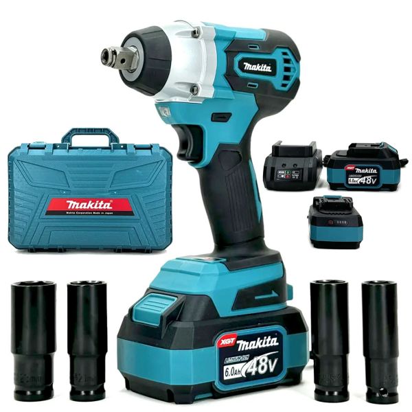 Безщітковий акумуляторний гайковерт Makita DTW701Z (48V, 6AH) Потужний ударний гайковерт Макіта в кейсі
