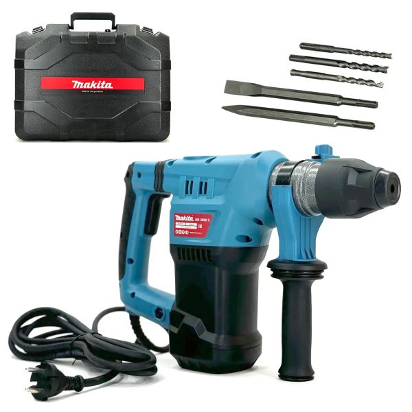 Бочковий перфоратор Makita HR 3000 C (1850 Вт 7,5 Дж) Потужний перфоратор Макіта з патроном sds-plus з 2АКБ у кейсі