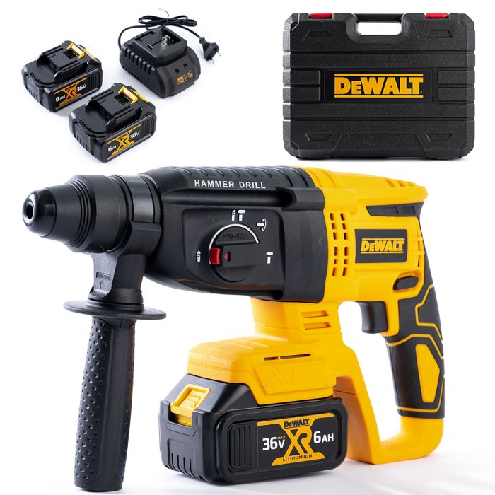 Безщітковий акумуляторний перфоратор DeWalt DCD900B (36V, 6 AH) Трирежимний перфоратор Деволт з 2 АКБ