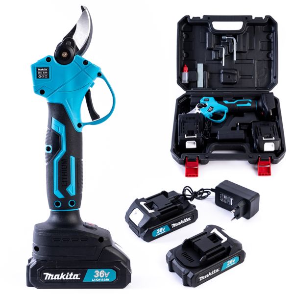 Секатор акумуляторний Makita DMT55BL (36 V, 5 Ah) Безщітковий садовий АКБ секатор макіта для дерева 30 мм