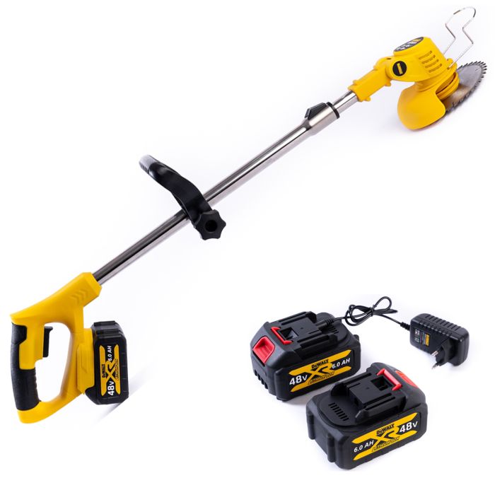 Триммер аккумуляторный садовый DeWalt DCMST164N с 2 АКБ (48V, 6Ah) Бесщеточная легкая АКБ косилка Деволт