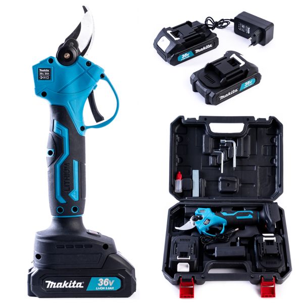 Бесщеточный аккумуляторный секатор Makita DMT65BL (36V, 5Ah) Садовый АКБ секатор Макита с дисплеем 30мм