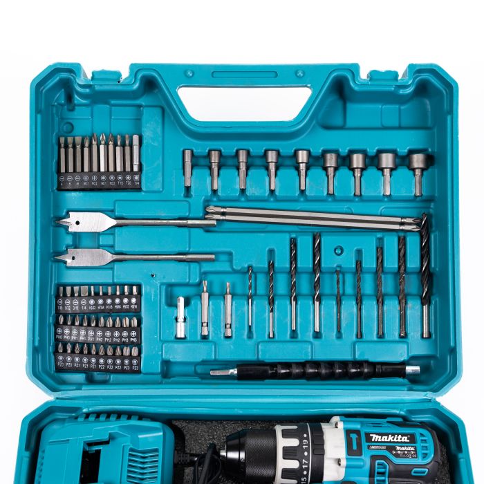 Аккумуляторный бесщеточный шуруповерт Makita DHP501RTE (48V, 6Ah) Шуруповерт ударный Макита 13 мм с насадками в кейсе
