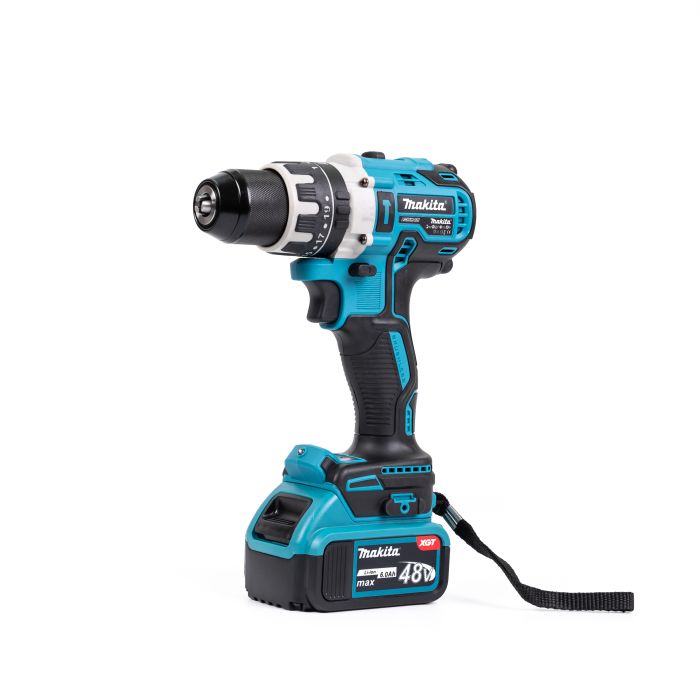 Аккумуляторный бесщеточный шуруповерт Makita DHP501RTE (48V, 6Ah) Шуруповерт ударный Макита 13 мм с насадками в кейсе