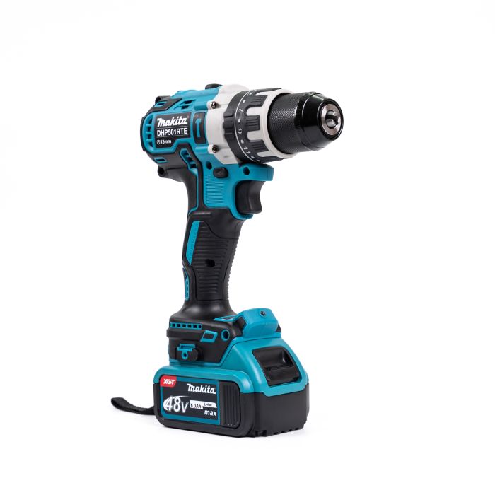 Аккумуляторный бесщеточный шуруповерт Makita DHP501RTE (48V, 6Ah) Шуруповерт ударный Макита 13 мм с насадками в кейсе