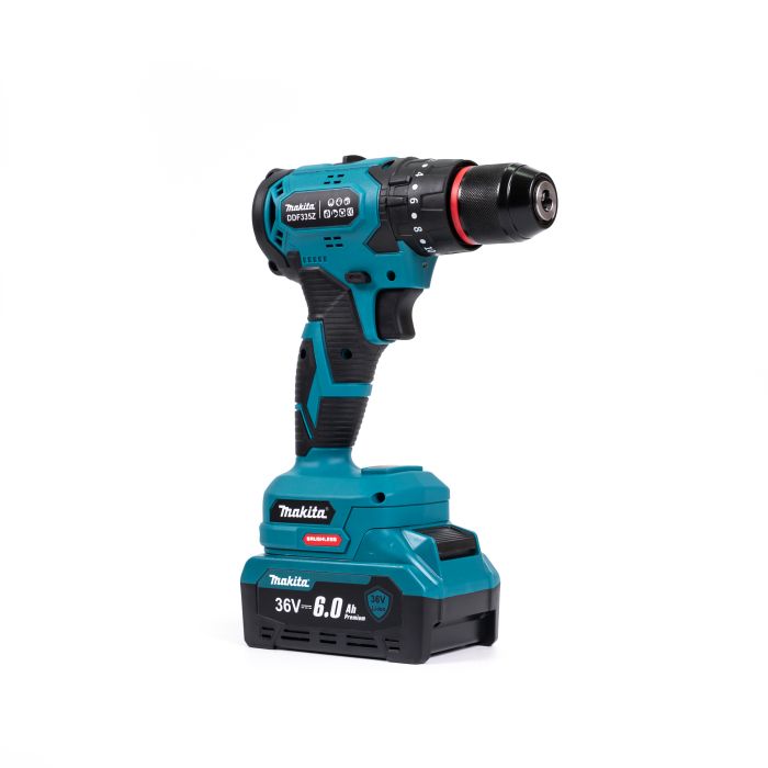 Ударный аккумуляторный шуруповерт Makita DDF335Z (36V, 6Ah) Шуруповерт бесщеточный Макита патрон 10мм + 2 АКБ + оснастка