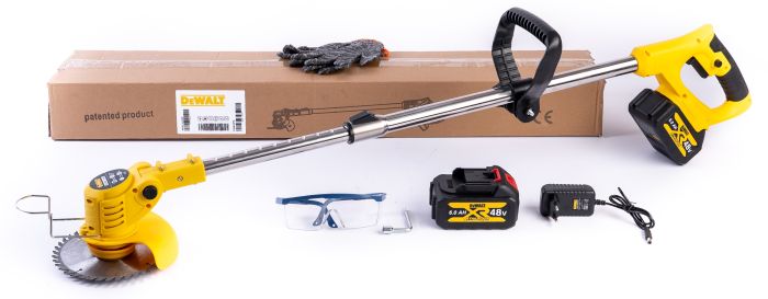 Триммер аккумуляторный садовый DeWalt DCMST164N с 2 АКБ (48V, 6Ah) Бесщеточная легкая АКБ косилка Деволт