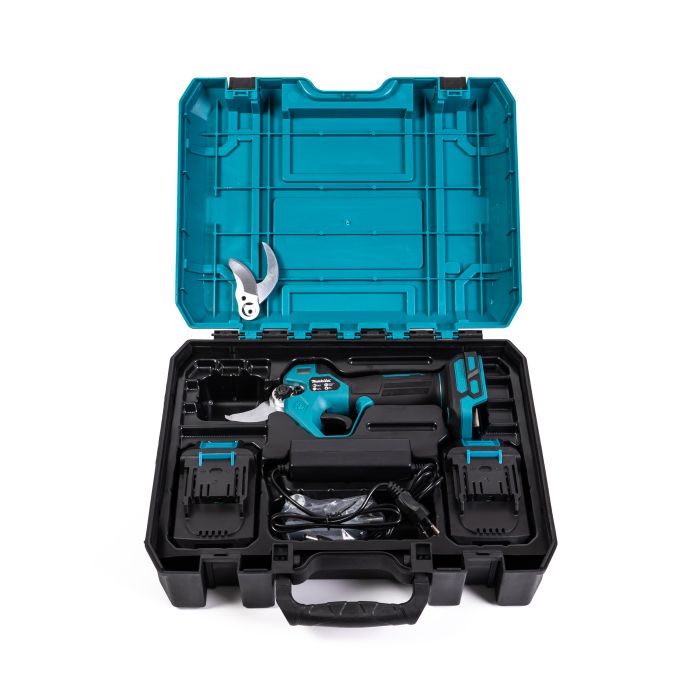 Безщітковий секатор акумуляторний Makita DMT75BL (48V, 6Ah) Садовий секатор Макіта 30мм і дисплей + запасні леза + 2АКБ