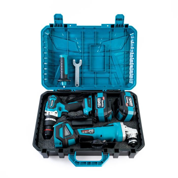 Бесщеточный аккумуляторный набор Makita 2в1 48V 6Ah (Ударный шуруповерт DTW488+Болгарка DGA506ZPRO) Макита
