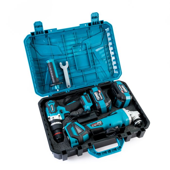 Бесщеточный аккумуляторный набор Makita 2в1 48V 6Ah (Ударный шуруповерт DTW488+Болгарка DGA506ZPRO) Макита