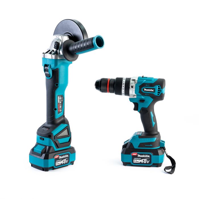 Бесщеточный аккумуляторный набор Makita 2в1 48V 6Ah (Ударный шуруповерт DTW488+Болгарка DGA506ZPRO) Макита