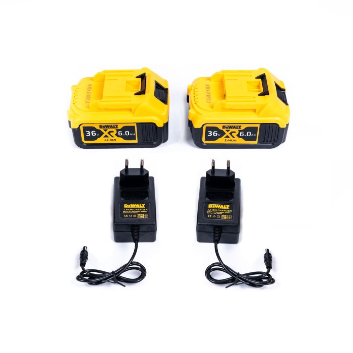 Акумуляторна пила DeWalt DCM575N (36 V, 6 Ah, шина 40 см) Безщіткова пила Деволт із двома АКБ 40 см для дров