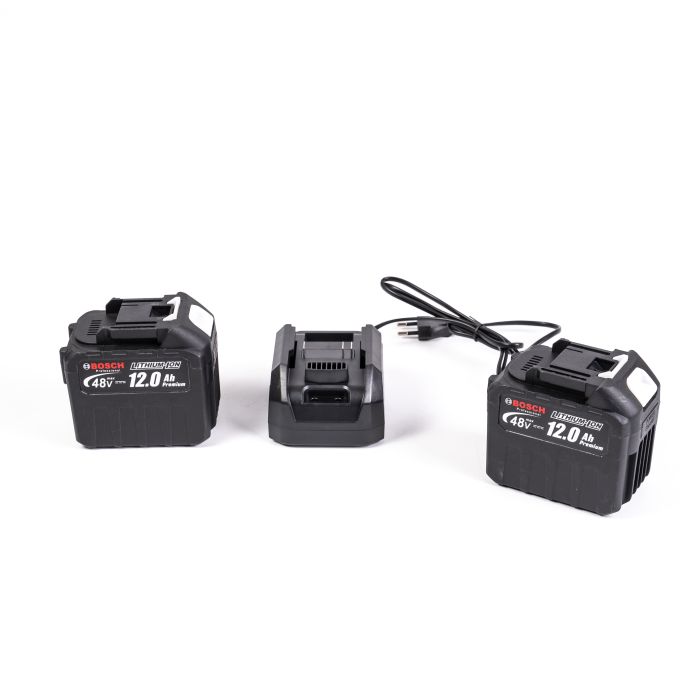 Безщіткова акумуляторна пила Bosch GSR340iW (48V, 12 Ah) Ланцюгова АКБ пила Бош з шиною 45 см для дров