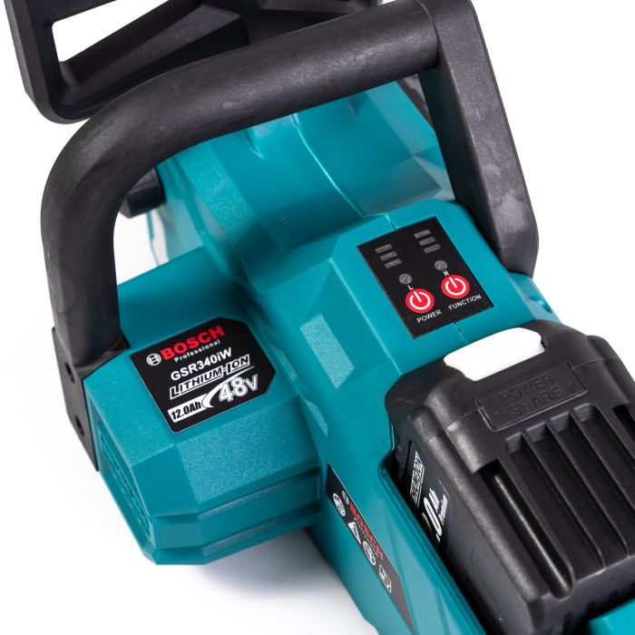 Безщіткова акумуляторна пила Bosch GSR340iW (48V, 12 Ah) Ланцюгова АКБ пила Бош з шиною 45 см для дров