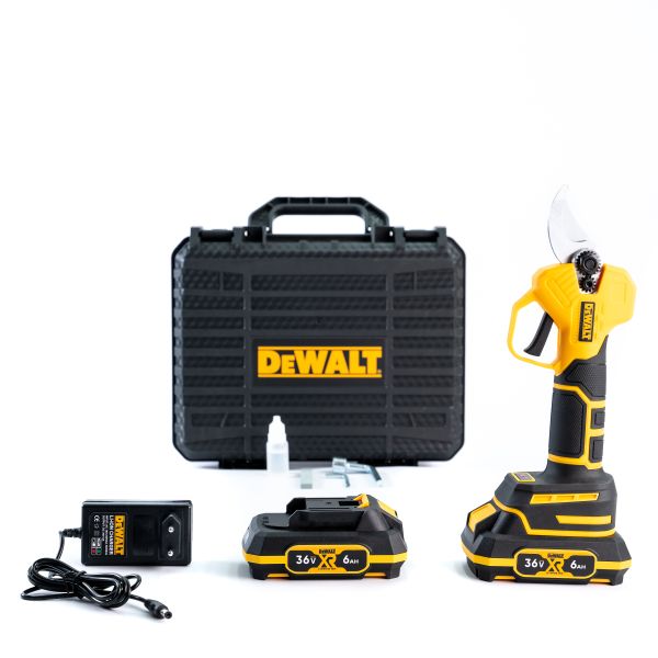 Бесщеточный аккумуляторный секатор DeWalt DCMPP580P2 (36V, 6AH) Садовый АКБ секатор Девольт с резом 30 мм