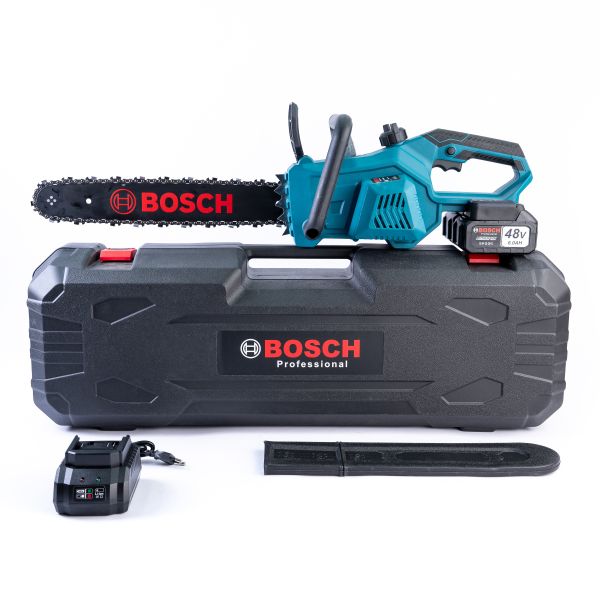 Бесщеточная аккумуляторная пила BOSCH GSR350iW (48V, 6Ah) Мощная пила Бош с шиной 40 см для дров