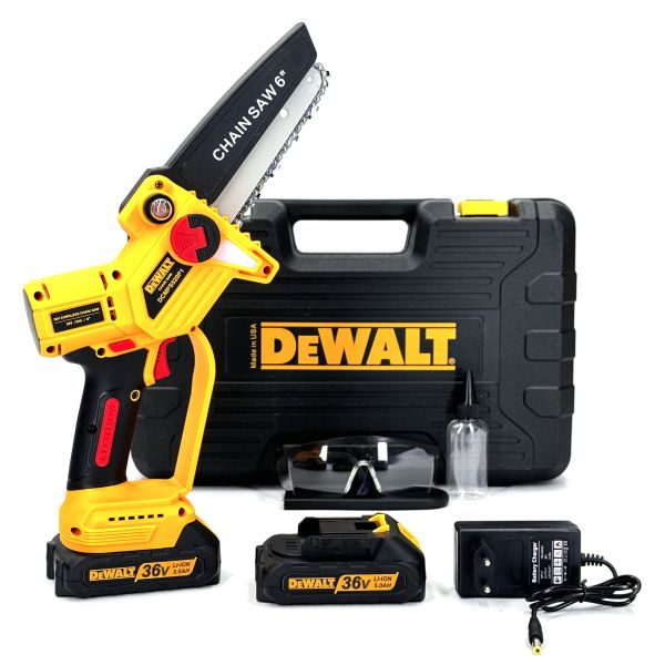 Бесщеточная аккумуляторная мини-пила DeWalt 15см DCMPS520P1 (36V,5AH) Пила девольт с автоматической смазкой