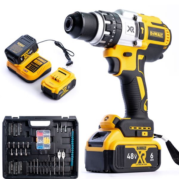 Аккумуляторный ударный дрель-шуруповерт DeWalt DCD996P3 (48V, 6AH) Бесщеточный с большим набором Деволт