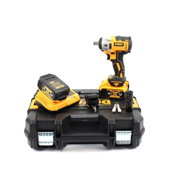 Гайковерт аккумуляторный DeWalt DCF922D2T (36V, 5Ah) Гайковерт Деволт 447Nm с регулировкой оборотов + 2АКБ в кейсе