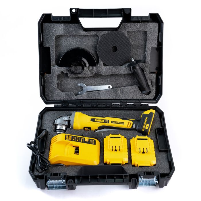 Аккумуляторная бесщеточная болгарка DeWalt DCG413 (48V, 6Ah) Угловая шлифмашина Деволт 125 мм для дерева и металла