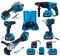 Комплект акумуляторний 5в1 Makita 48V (Гайковерт + Шуруповерт + УШМ + Перфоратор + Циркулярка) Набір Макіта + 3 АКБ
