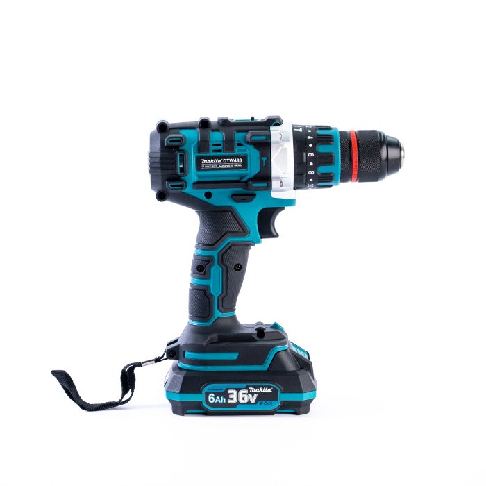 Ударний безщітковий акумуляторний дриль-шуруповерт Makita DTW 488 (36V, 6 AH) Макіта з металом патроном 13 мм 