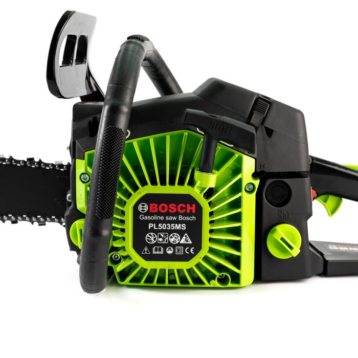 Мощная Бензопила BOSCH PL5035MS с шиной 45см ( 6,3 кВт 52 см3 ) Бензиновая цепная пила Бош для сада дров